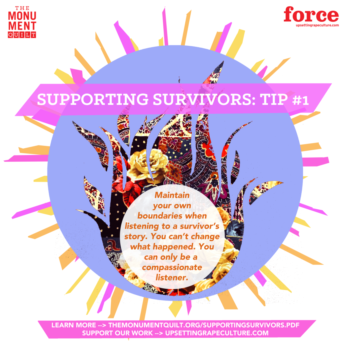 Supporting Survivors – FORCE: Upsetting Rape Culture